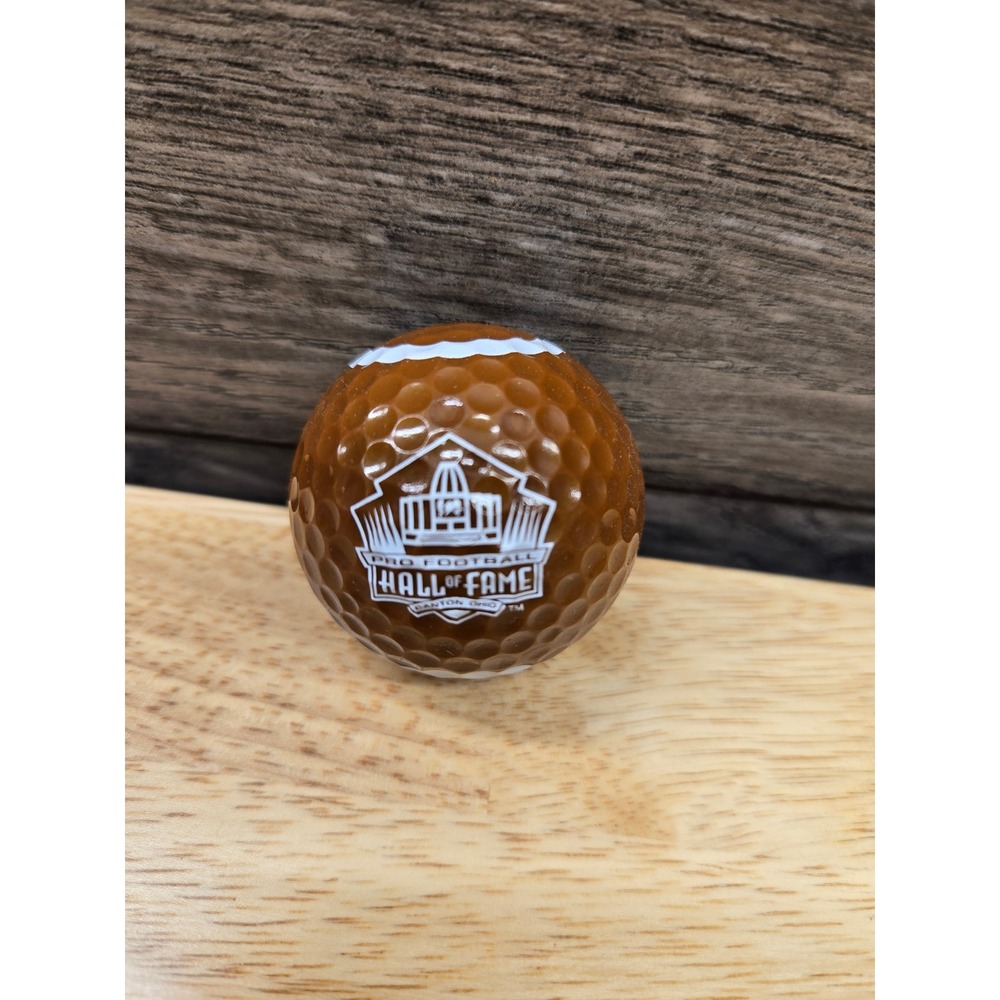Pro Football Hall of Fame Golf Ball Brown Football Laces Novelty Collectible